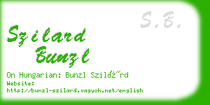 szilard bunzl business card